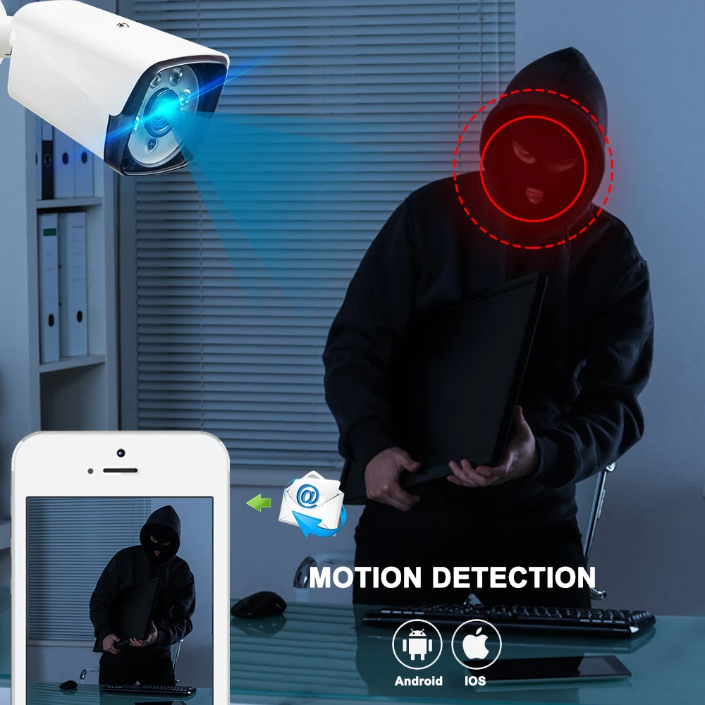 CCTV камера система безопасности комплект 4CH AHD DVR беспроводная Wifi 720 P/1080 P системы