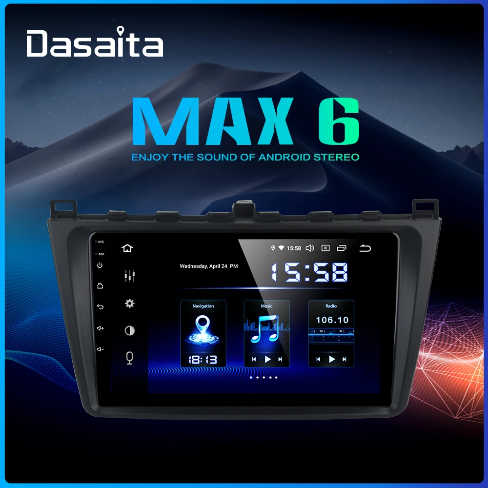 Dasaita " ips сенсорный экран стерео gps Android 9,0 для Mazda 6 2008 2009 2010 2011 навигация Bluetooth TDA7850 4 Гб ram MAX6