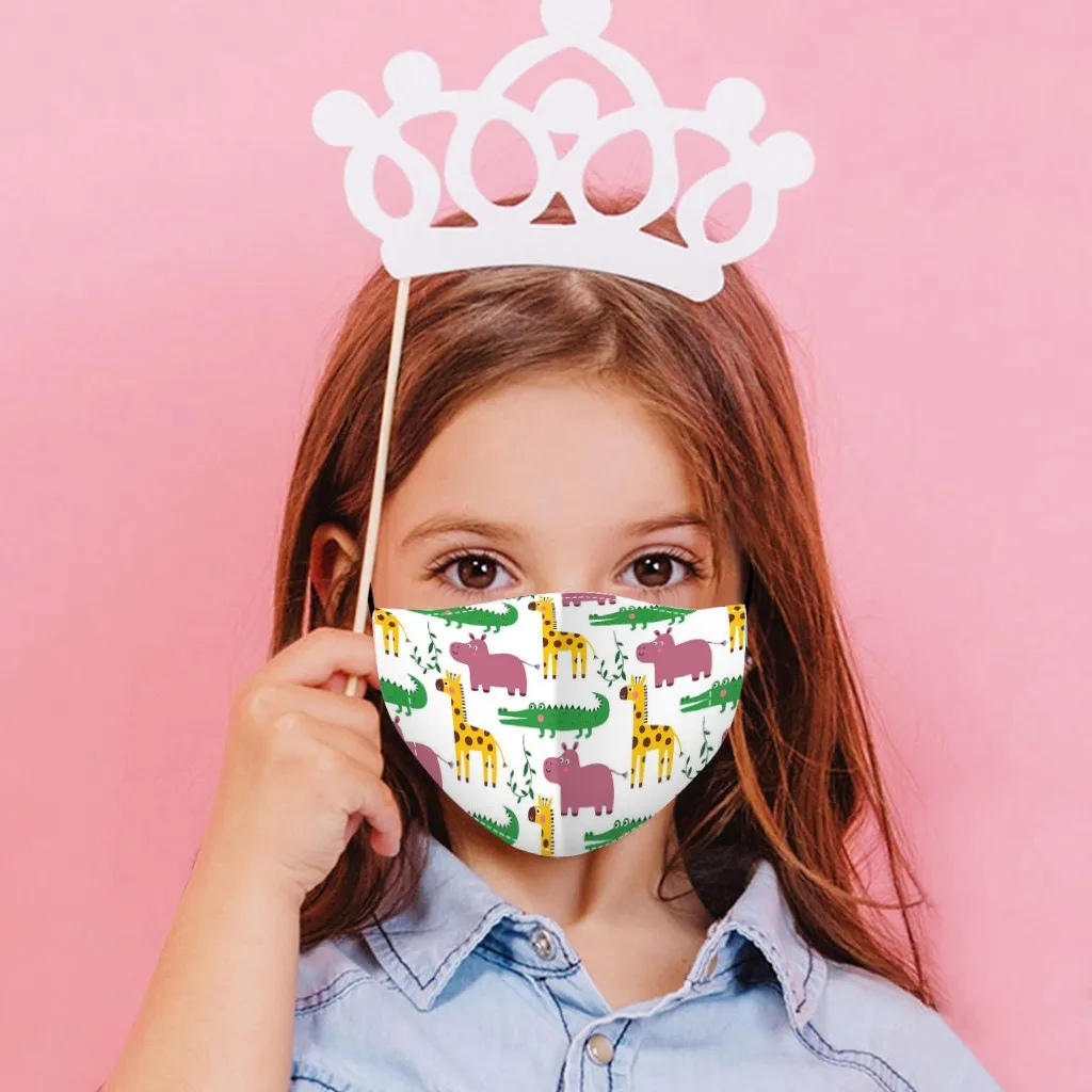 Детская Маска Для Лица с принтом динозавра хлопковая Хэллоуина косплея детская