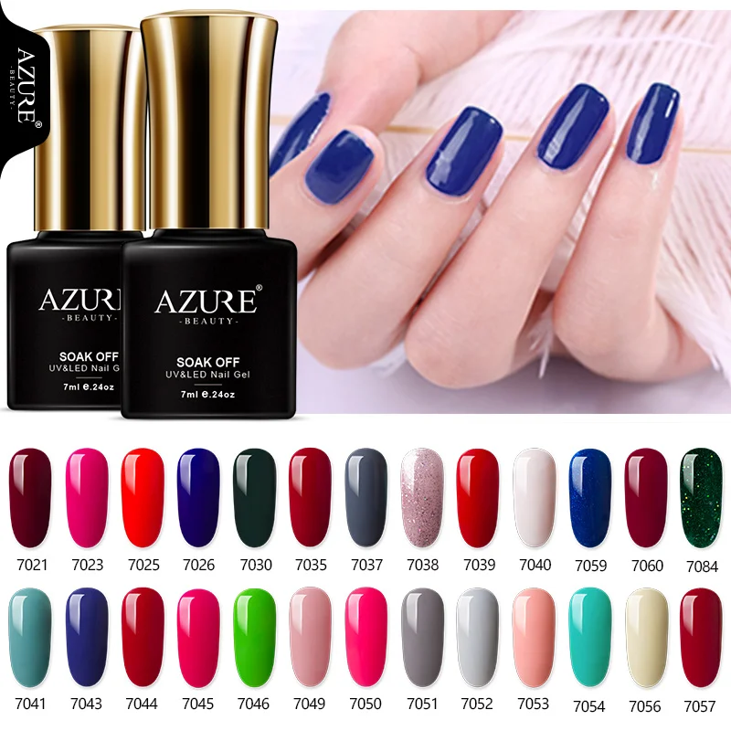 AZURE BEAUTY УФ-гель для ногтей Алмазный Блеск отмачиваемый лак долговечный