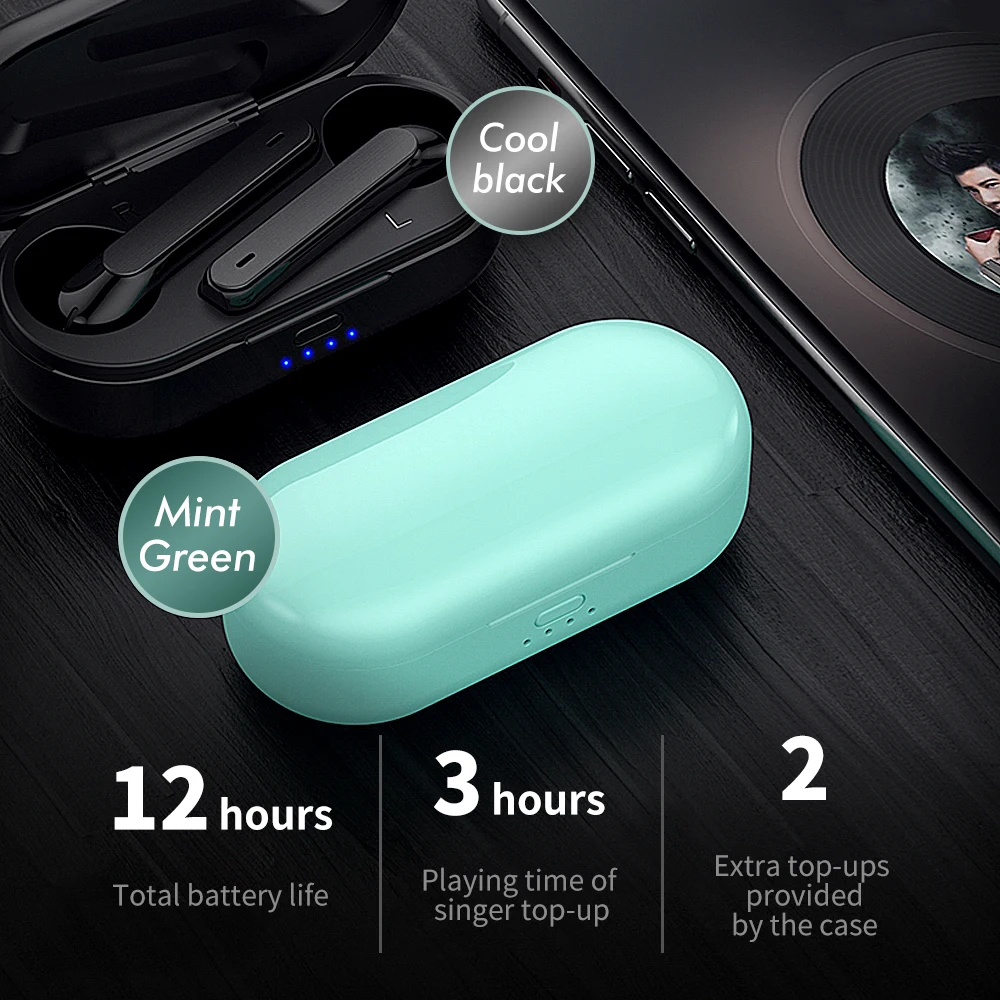 GOOJODOQ IPX7 водонепроницаемые Bluetooth 5 0 спортивные наушники беспроводные 140 часов