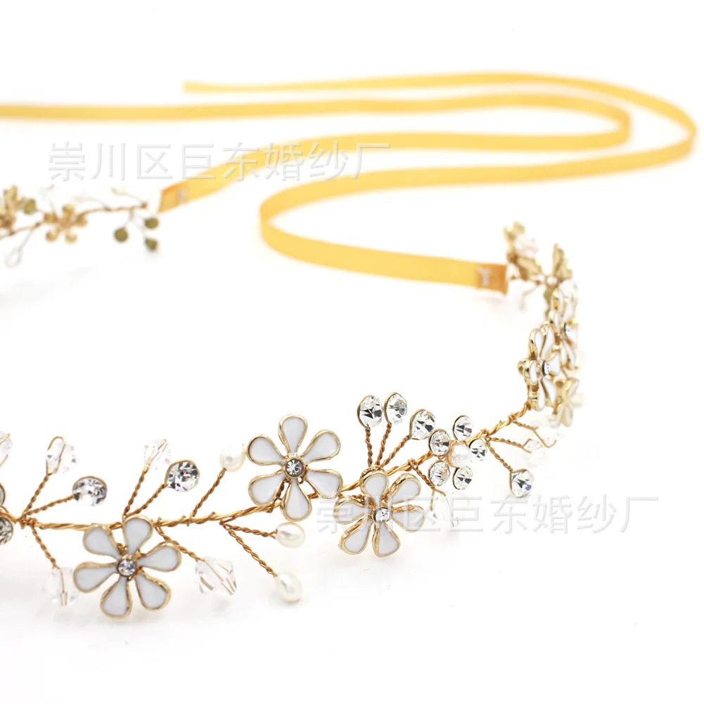 

Freshwater Pearl Bride Hair Vine Forehead Dress, Wedding Hair Accessories