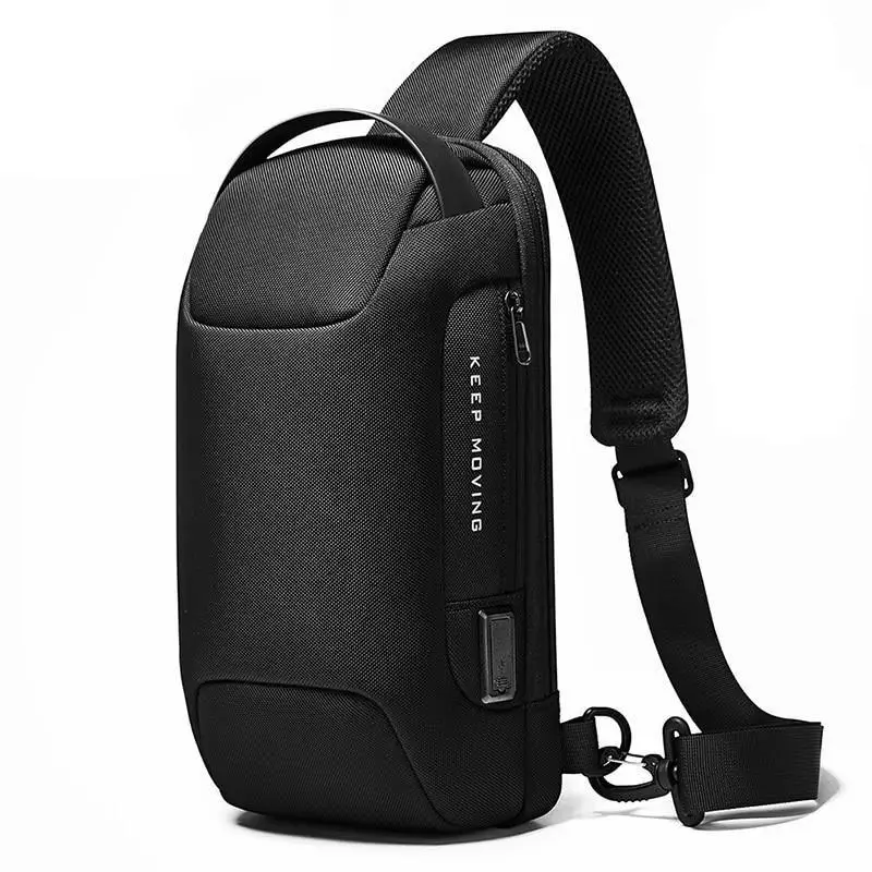 

Men Waterproof USB Oxford Crossbody Bag Multifunction Shoulder Bag Male Travel Messenger Chest Pack Backpack For Women