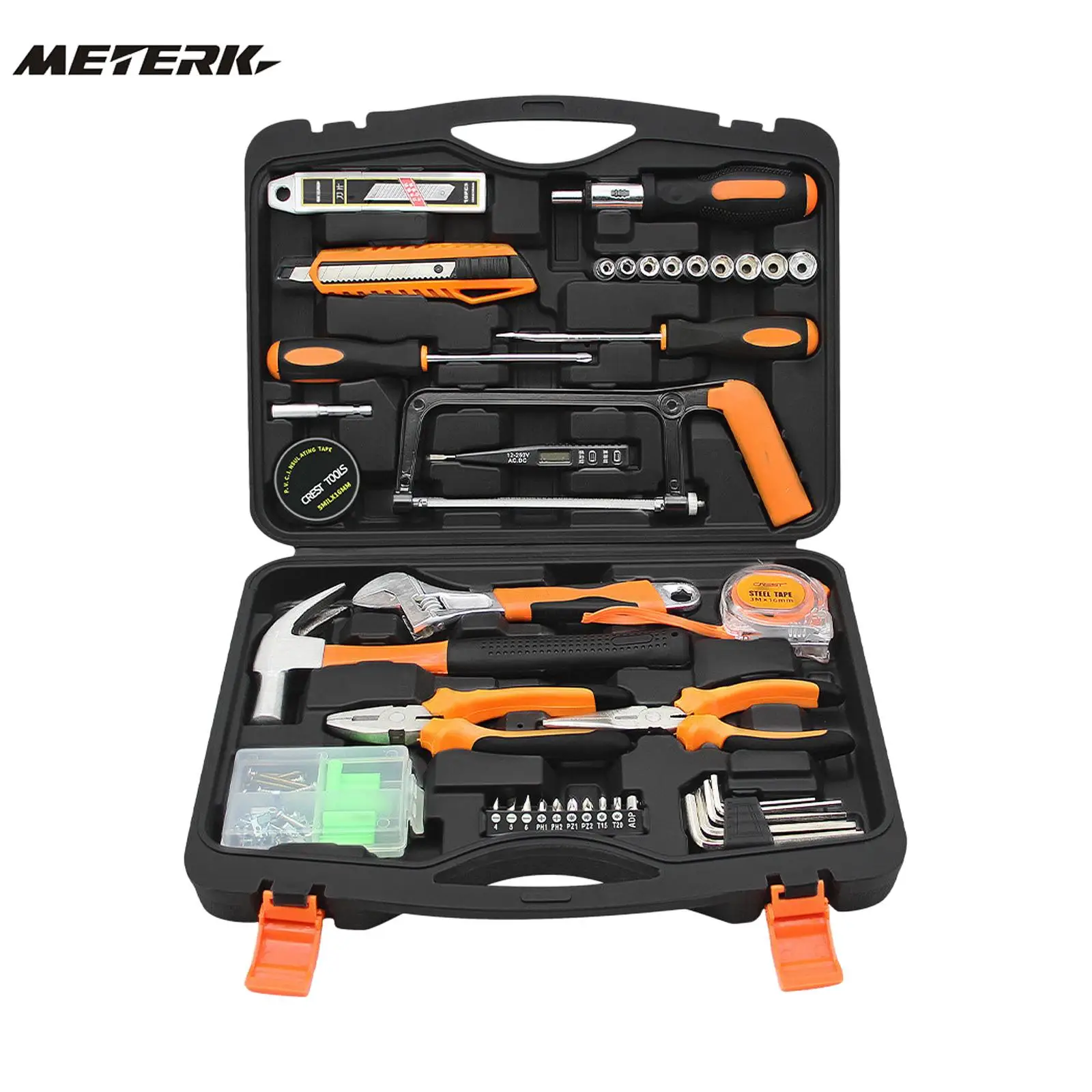 

49-Piece Tool Set General Household Hand Tool Kit for Men Women Home Automotive car Repair allen wrench hand tools