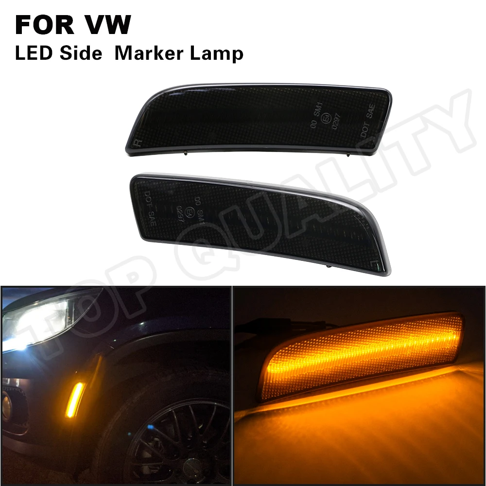 Дым Янтарный светодиодный передний бампер боковые габаритные огни указатели