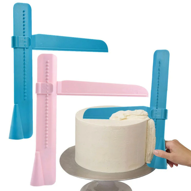 

Cake Scraper Adjustable Height Edge Spatulas Convenient Surrounding Smoother Cream Decoration DIY Tableware Kitchen Tools