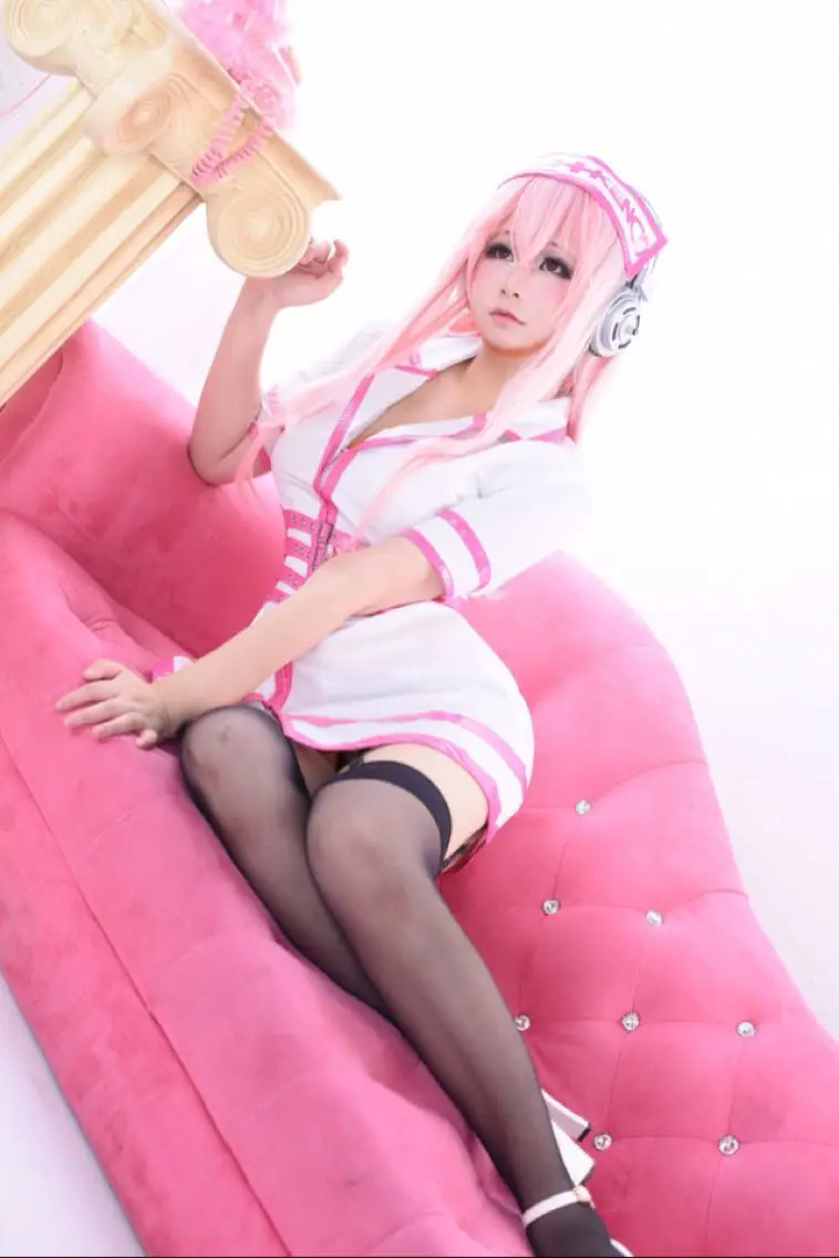2020 Супер Sonico SONICOMI медсестринская форма косплей костюм наряд Supersonico 60 см Длинные