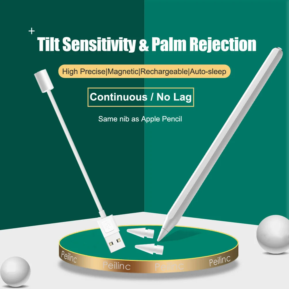 Для iPad стилус ручка Apple карандаш с USB Магнитная Зарядка чувствительность наклон и
