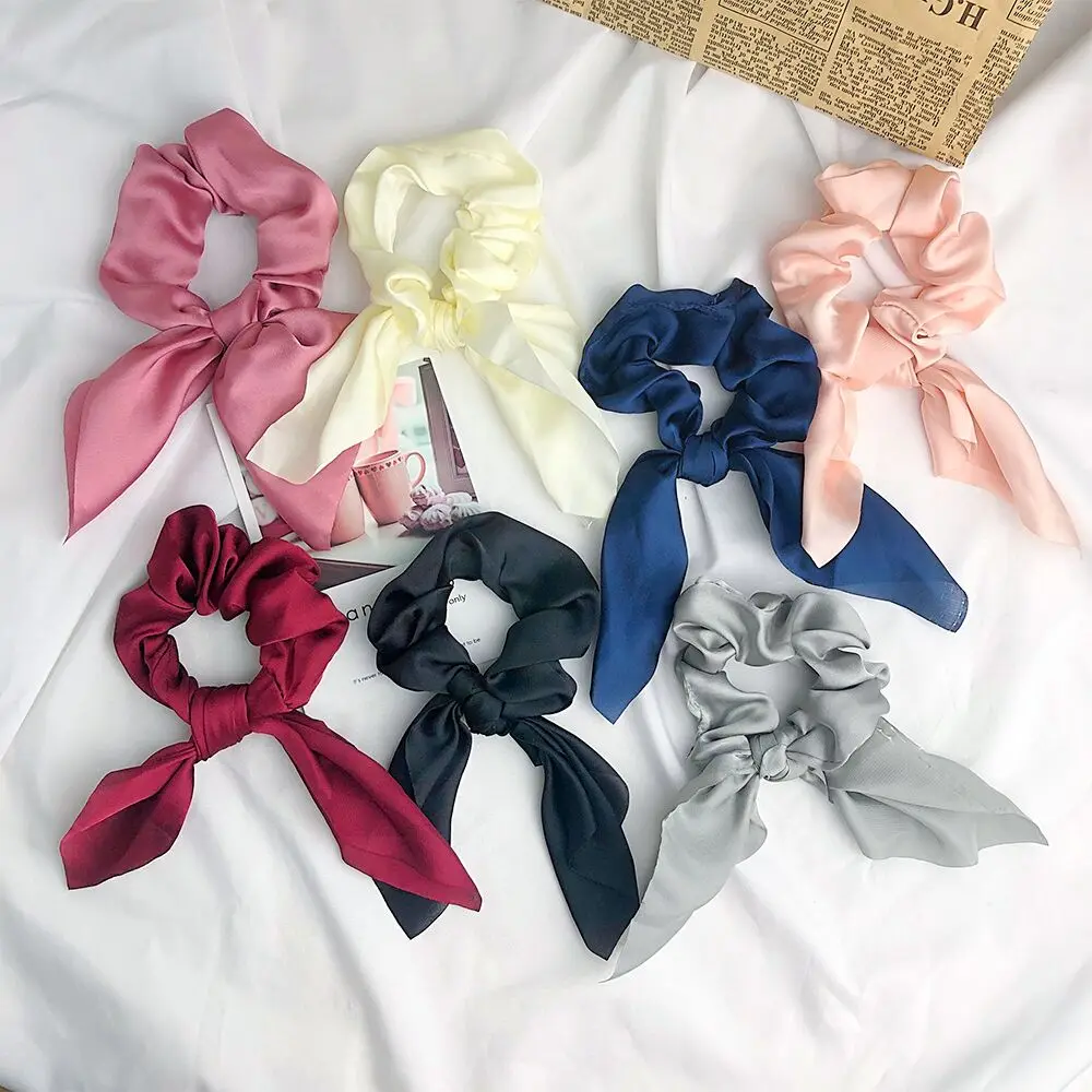 Резинки для волос с бантиком элегантные резинки кроличьими ушками аксессуары