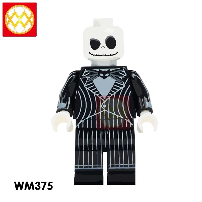 WM375jack Фильм ужасов WM6075 ужас Хэллоуин Фредди Майерс Джек Скеллингтон зомби Эрика дравена Билла Джейсона строительные блоки игрушки для детей - Цвет: WM375jack