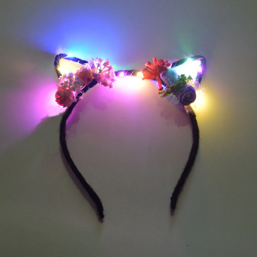 

Glow Animal Led Ear Fox Cat LED Headbands Party Light Blinking Party Headwear Hair home decor wedding birthday Christmas Xmas