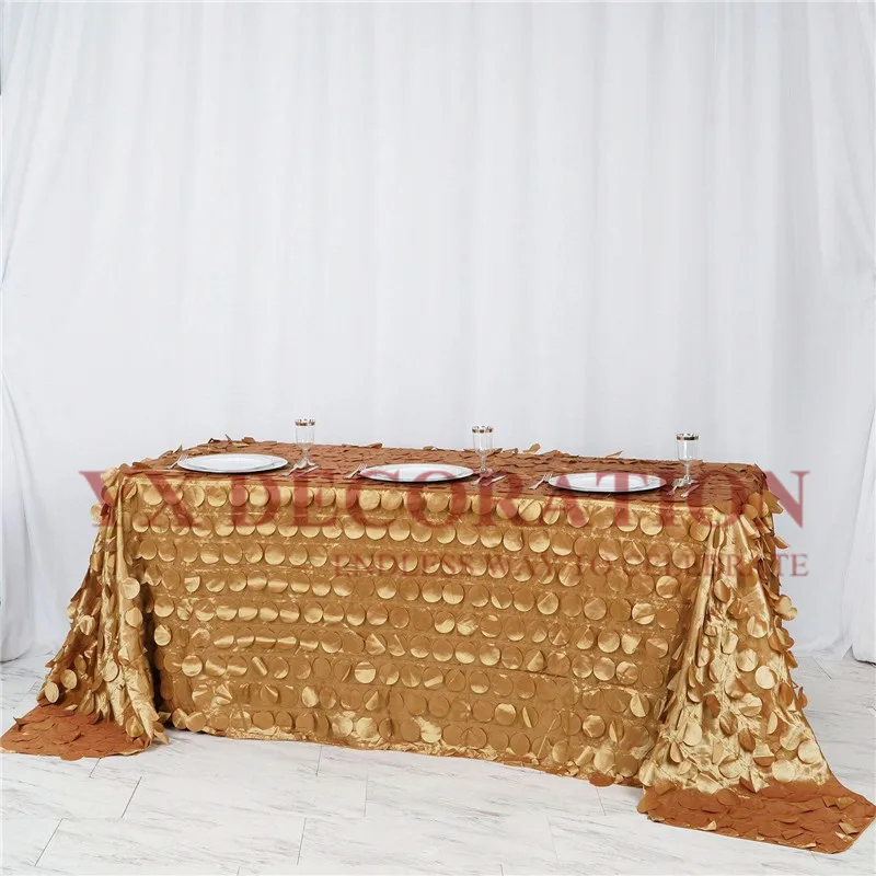 

Elegant Design Flamingo Petals Taffeta Rectangle Tablecloth Banquet Wedding Table Cloth Decoration