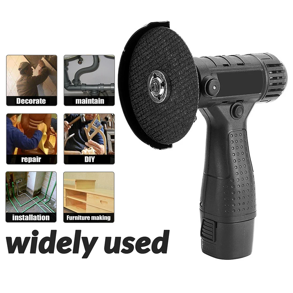 

Mini Cordless Angle Grinder Rechargeable 100mm Angle Grinder Inner Outer Flange Nut Set Tools Power With Battery And Chargers