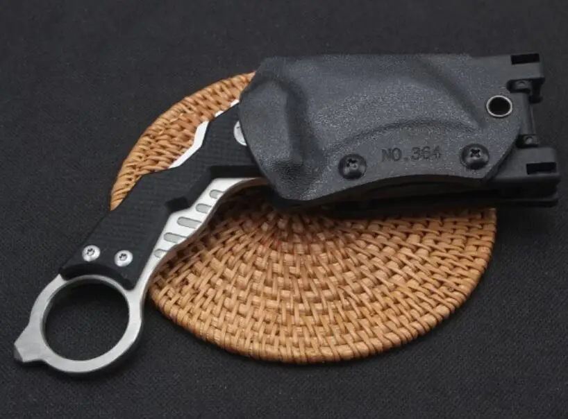 Нож-коготь карамбит мини-нож Судного дня D2 лезвие G10 ручка для самообороны