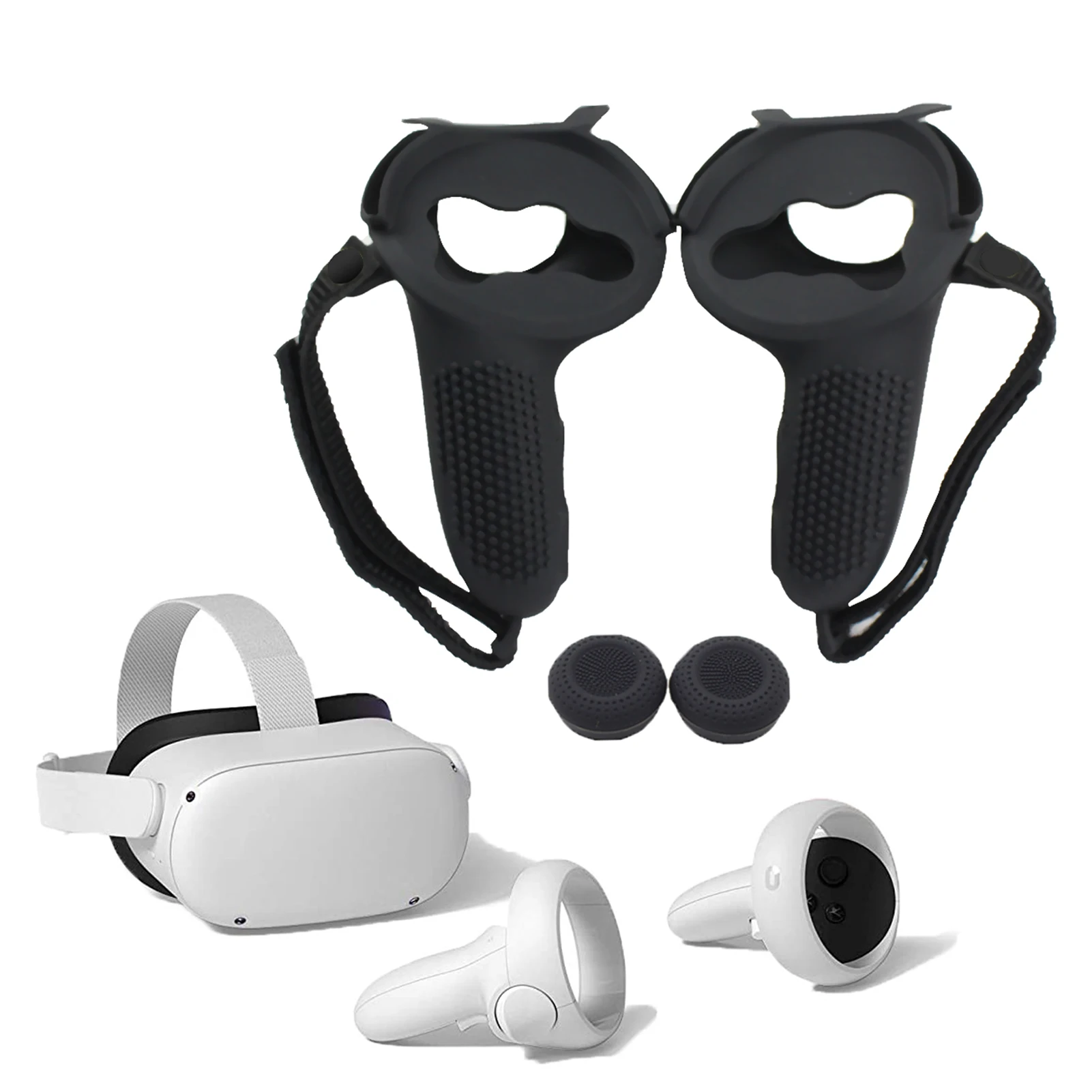 

VR Silicone Cover For Oculus Quest 2 Controller Protective Sleeve Skin Handle Grip Cap Knuckle Strap For Quest2 VR Accessories