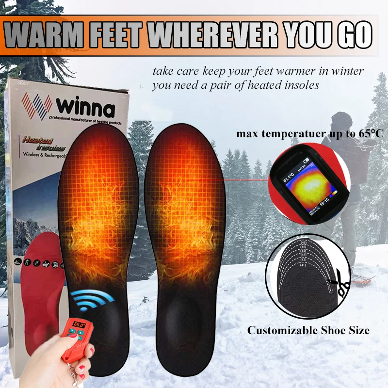 

Горячая Распродажа, зимние теплые стельки с подогревом, электрическая перезаряжаемая термообувь, внутренняя подошва для мужчин и женщин, для катания на открытом воздухе, катания на лыжах, пеших прогулок