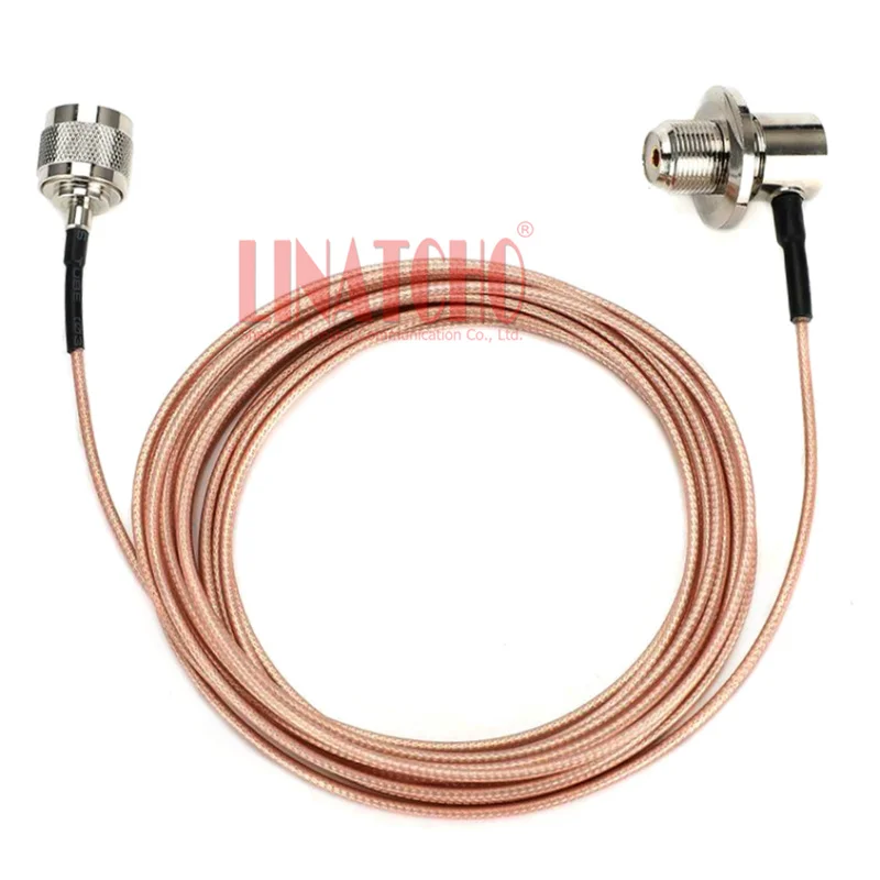 5 Meters RG316 50ohm Low Loss Coaxial Cable for Mobile Radio FT-7800 FT-7900 Antenna N Male to UHF SO239