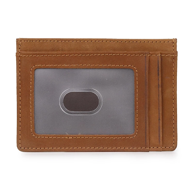 

name cards holder genuine leather wallet men brown purse male luxtury wallet fashion embossed top layer oil wax cowhide wallet
