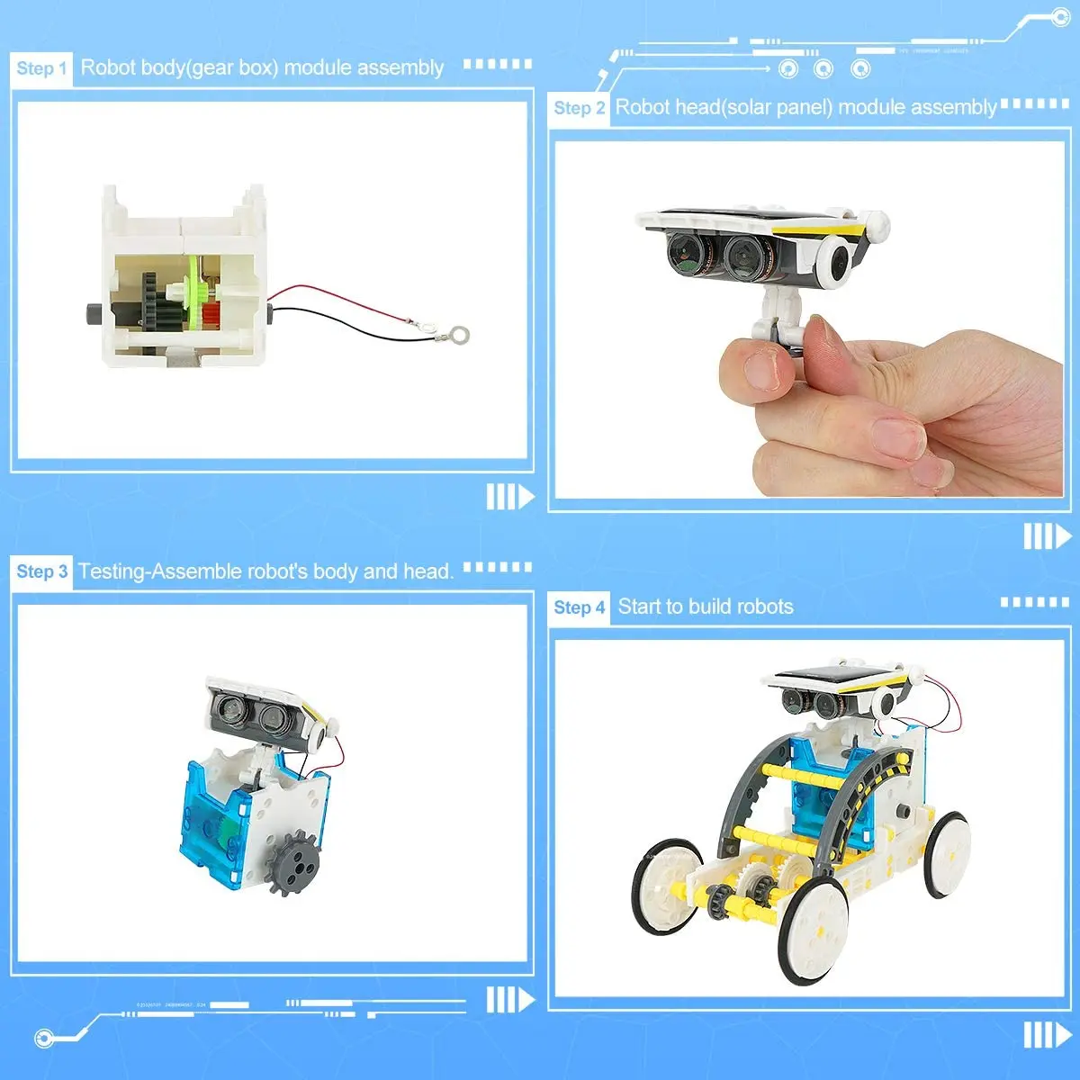 Солнечный робот Обучающие игрушки STEM Technology Science Kits развивающая научная