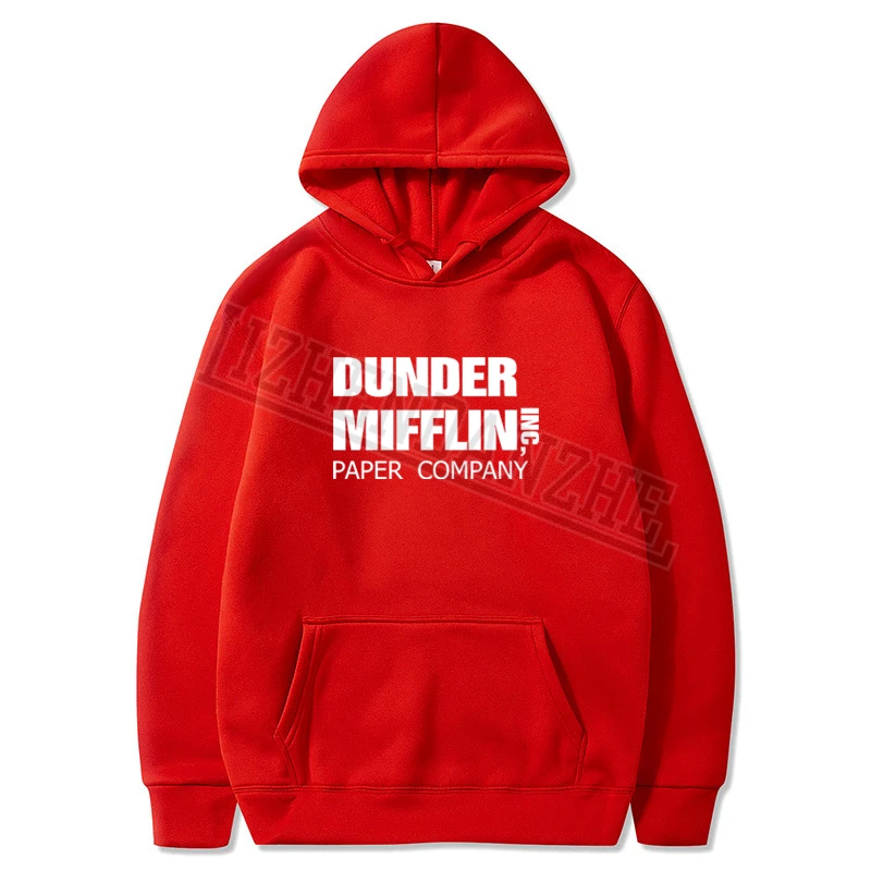 Мужская толстовка с капюшоном и принтом dander Mifflin Повседневная Толстовка для
