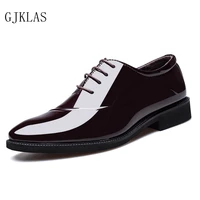 size 48 dress men office shoes formal patent leather shoes men classic brown black business party shoes for men leather shoe