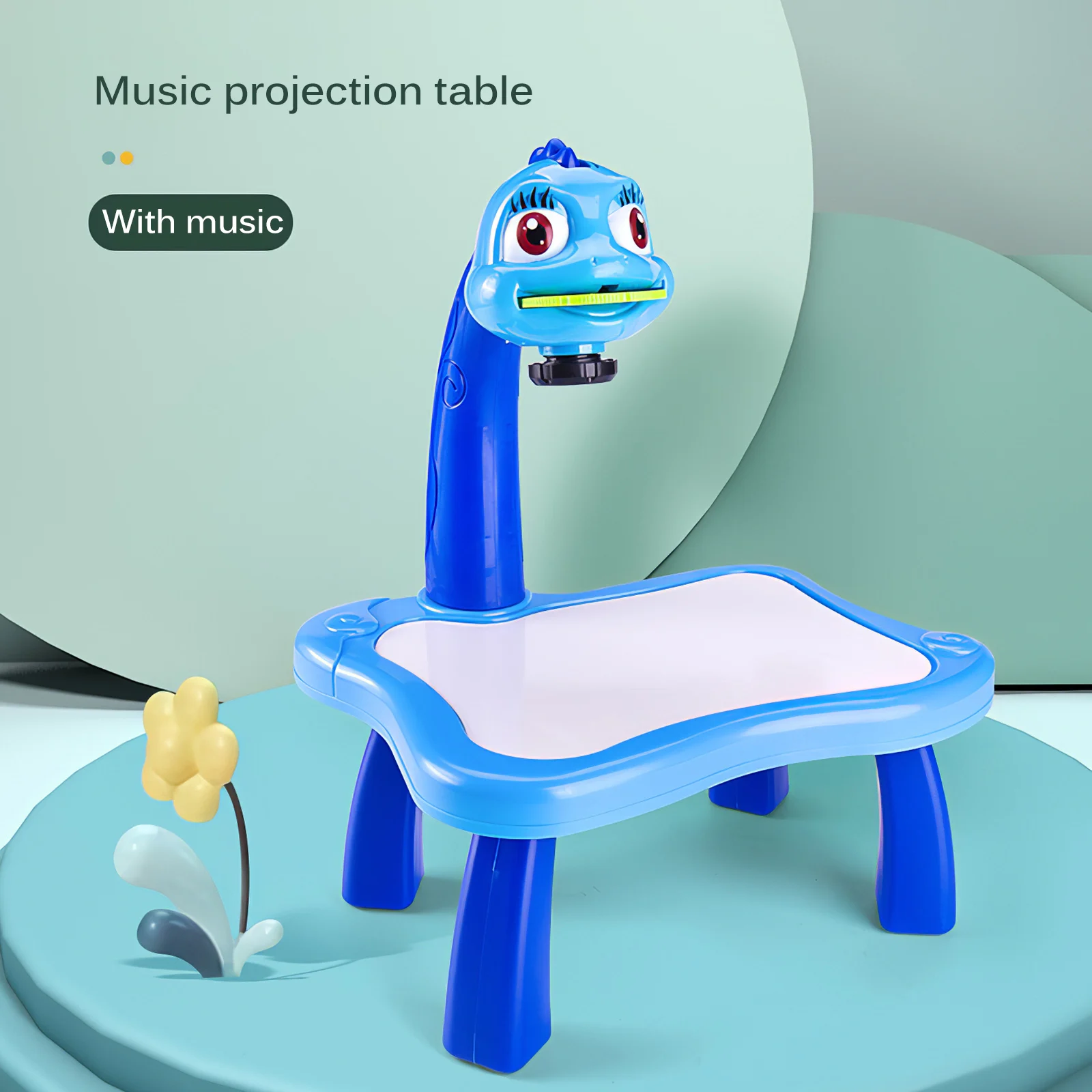 

Kids Painting Drawing Projector Table Desk Set With Pattern Sliding Eraser Educational Early Learning Projection Toy For Boys