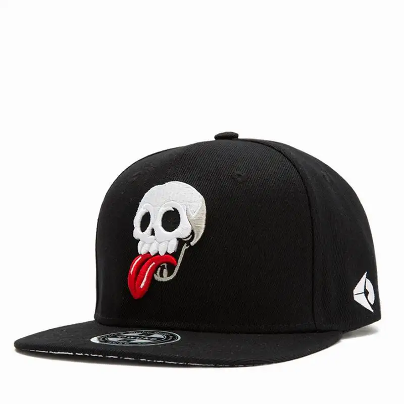 

Autumn and Winter Hip Hop European and American Fashion Skull Embroidered Baseball Cap