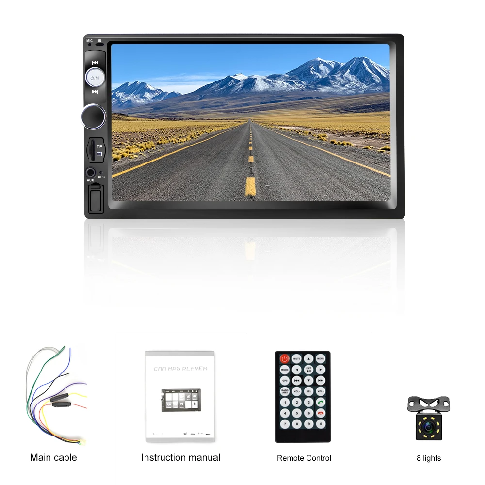 Автомагнитола AMPrime 2din 24 В с Bluetooth Mirrorlink FM AUX MP5 плеер стерео камерой заднего вида |
