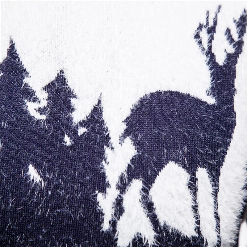 

2020 New Winter Christmas Sweater Christmas Tree Deer Print Mens Sweaters Casual O-neck Male Pullovers Slim Sweaters Pull Men