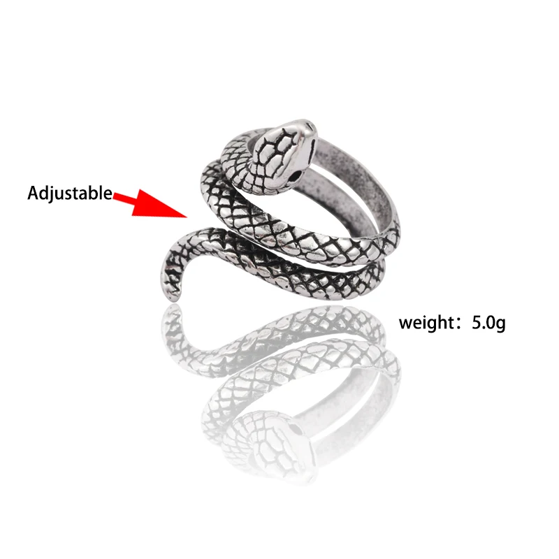 

Punk Snake Ring Jewelry For Women Vintage Heavy Metals Hip Hop Rock Ring Animal Jewelry DIY Drop Shipping