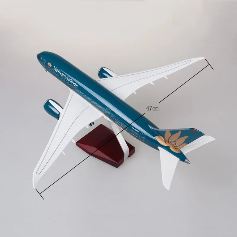 1/130 масштабный самолет Boeing B787 Dreamliner вьетнамских авиалиний модель с светодиодный