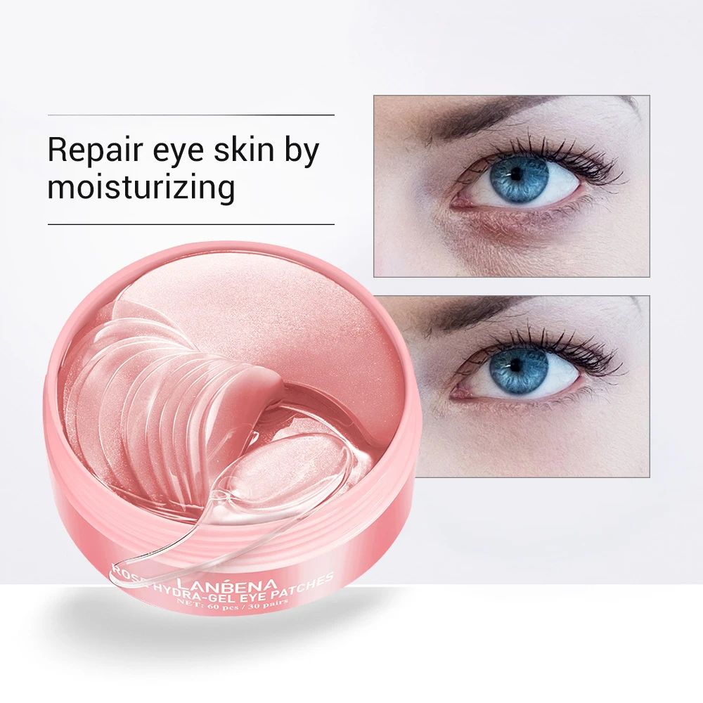 

LANBENA Eye Mask Rose Hydra Gel Lady Collagen Eye Patches Remove Puffy Eyes Original Nourish Repair Micro Molecule Brighten Skin