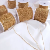 251020mt copper cross chain pipe beaded cable connection clip bead chain diy chain necklace bracelet jewelry making supplies