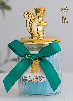 Bow color random Многофункциональные запечатанные банки высокого качества стекло прозрачный пищевой для зёрен контейнер для хранения, банка чайные инструменты предмет интерьера, украшение - Цвет: Bow color random
