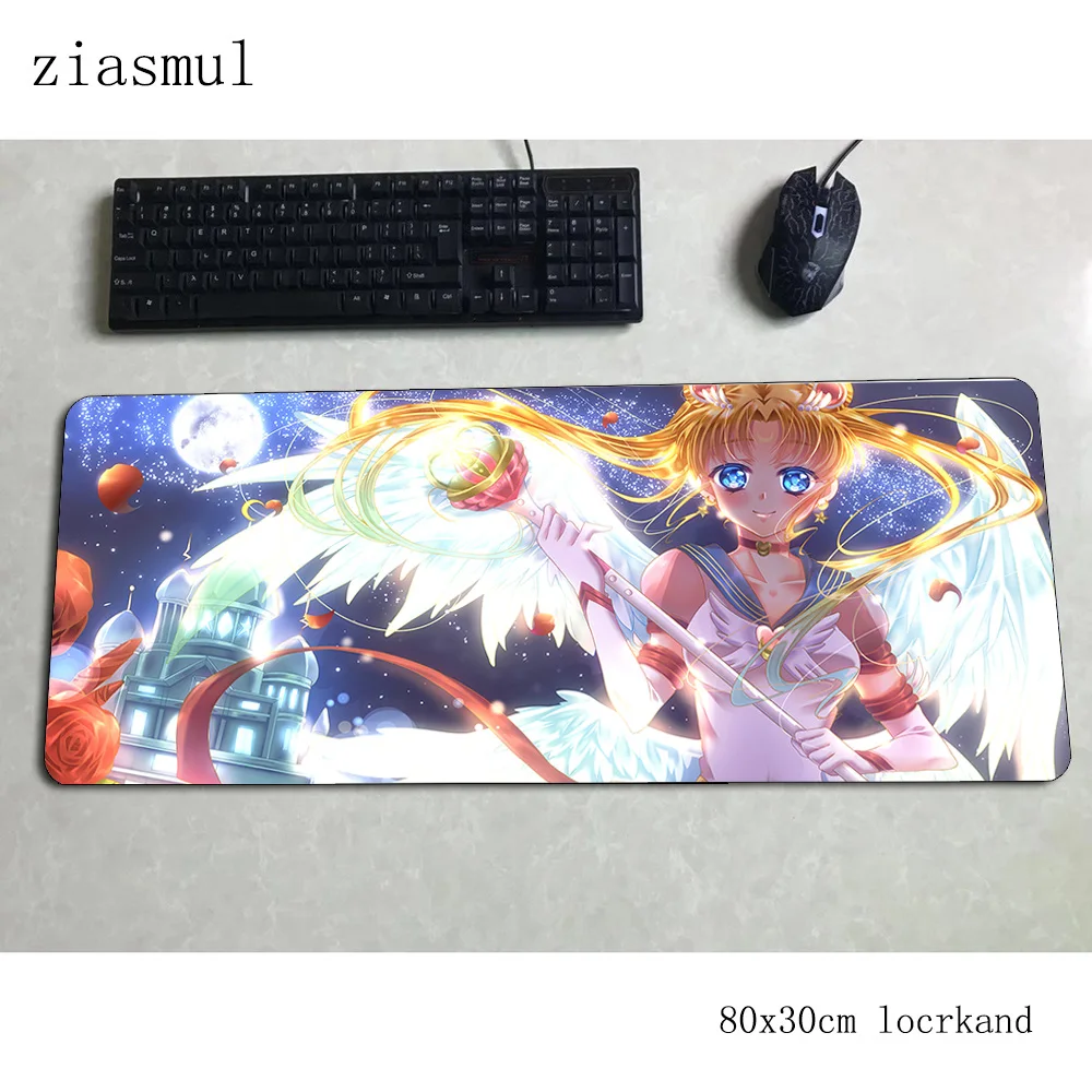 Sailor moon коврик для мыши геймер подставка для запястья 800x300x3 мм notbook коврик для мыши игровой коврик для мыши большой аниме-пэд коврик для мыши ПК настольный коврик для мыши