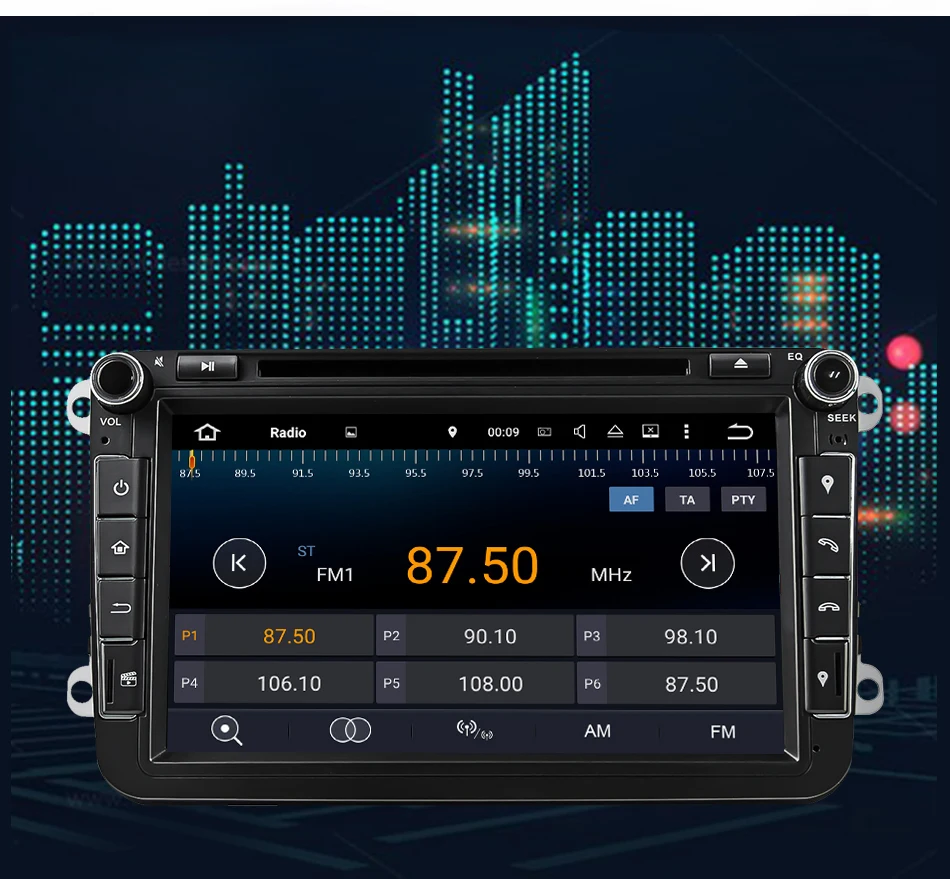 Eunavi 2 din Восьмиядерный 4 г 64 г Android 9 автомобильный DVD gps для VW Passat CC Polo GOLF 5 6 Touran EOS T5 Sharan Jetta Tiguan радио dsp