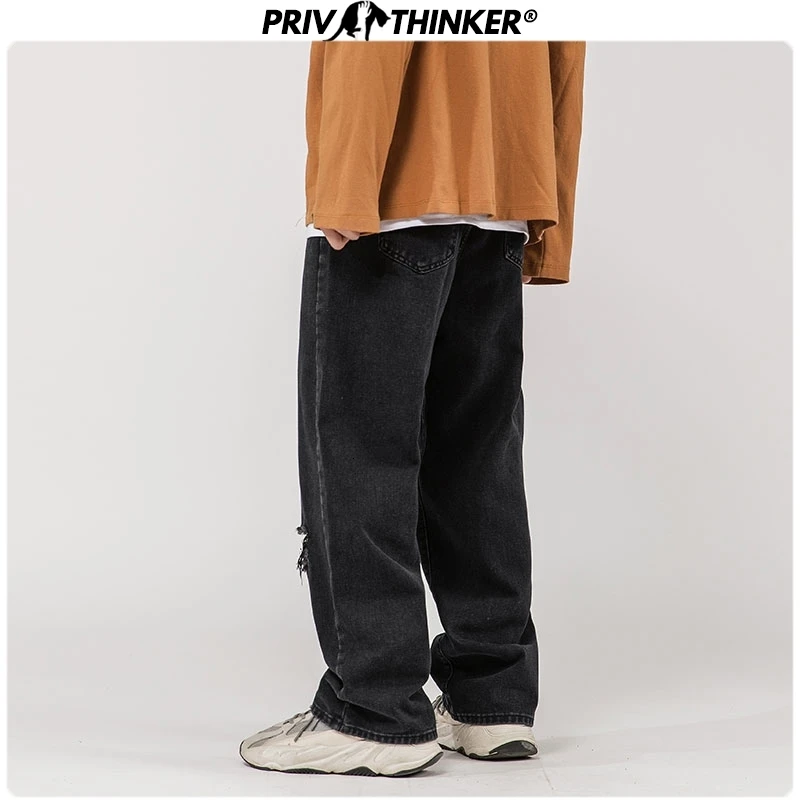 

Privathinker Men 2020 Vintage Gradient Jeans Straight Pants Mens Letter Print Hip Hop Denim Pants Male Fashion Jeans Joggers 5XL