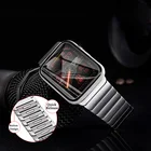 Ремешок из нержавеющей стали для Apple Watch Band 44 мм 42 мм 40 мм 38 мм 45 мм, быстросъемный браслет для iWatch 7 6 SE 5 4