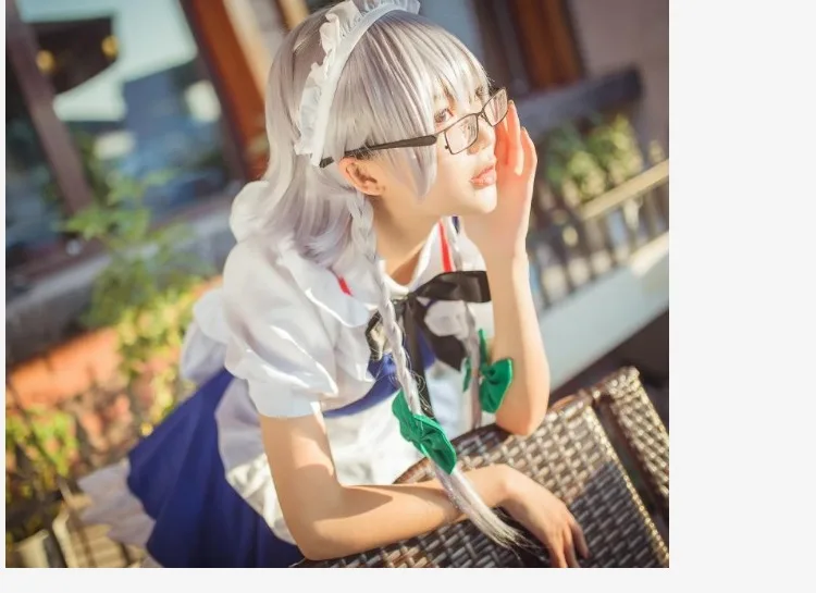 Новый костюм для косплея из аниме Проект TouHou Izayoi Sakuya фартук платье горничной