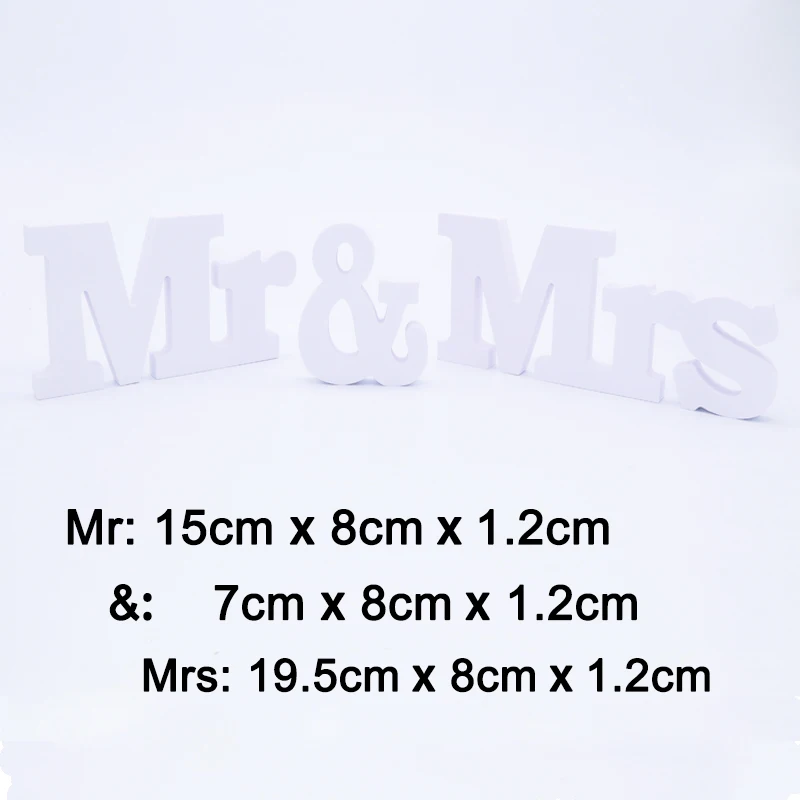 Белый деревянный Mr Mrs Свадебные украшения стол День Святого Валентина и знаки