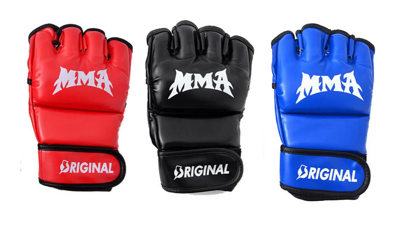 

Боксерские перчатки, перчатки для MMA, тренировочные перчатки для муай-тай, боксеры Для MMA, снаряжение для бокса, полурукавицы, цвет черный/кра...