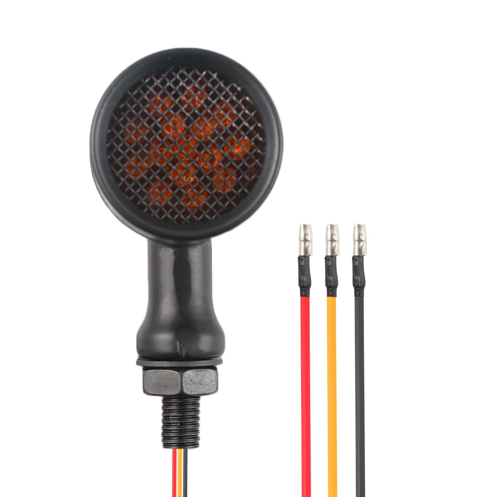 1 пара 10 мм ретро-пуля светодиодный сигнал поворота стоп-сигнал сетчатая линза