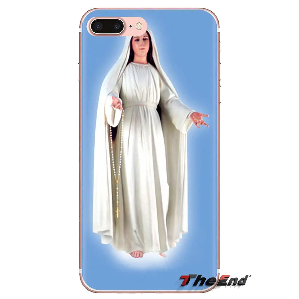 Для iPod Touch Apple iPhone 4 4s 5 5S SE 5C 6 6S 7 8 X XR XS Plus MAX TPU прозрачный чехол из кожи Blessed Virgin Mary с