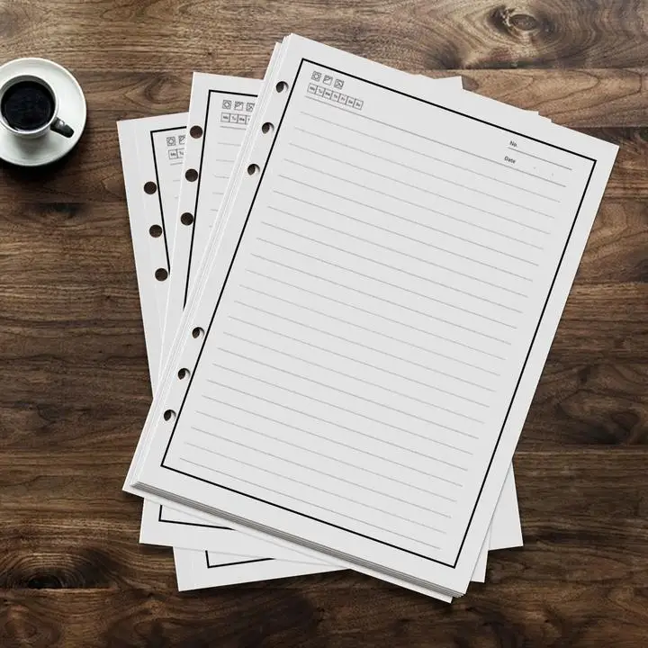 All lined 50 листов страницы совместимы с ПУ A5 smart notebook - Цвет: All lined
