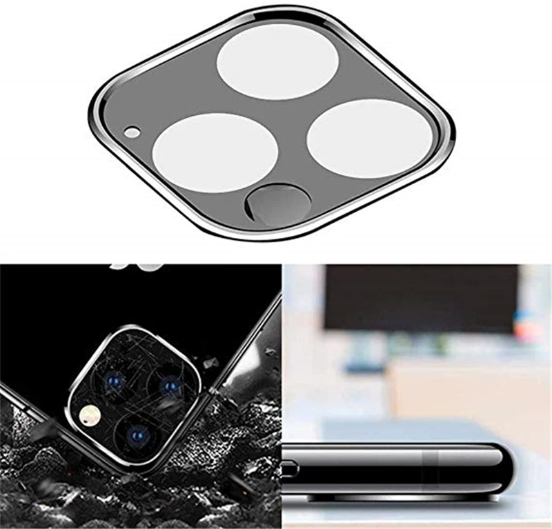 Металлическая рамка стеклянный объектив защита экрана полное покрытие для IPhone 11