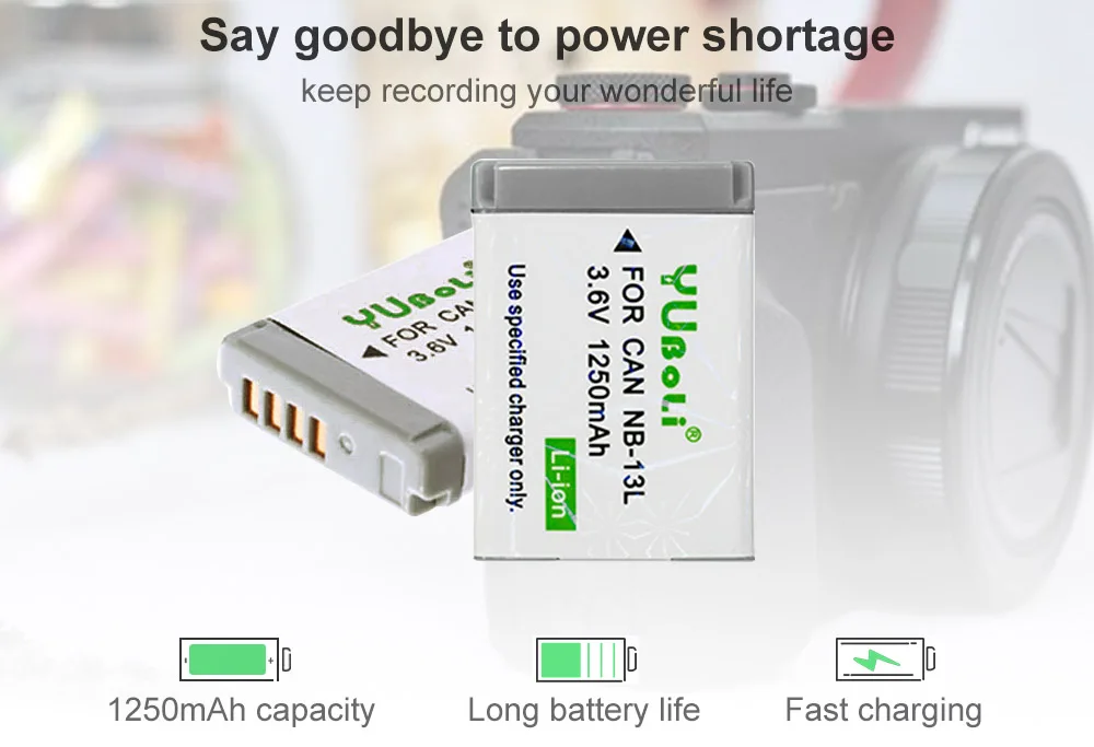Аккумулятор NB-13L NB13L NB 13L NB 13L 1250mAh Аккумулятор для камеры Canon G5X G7X G9X G7 X Mark II SX720 HS
