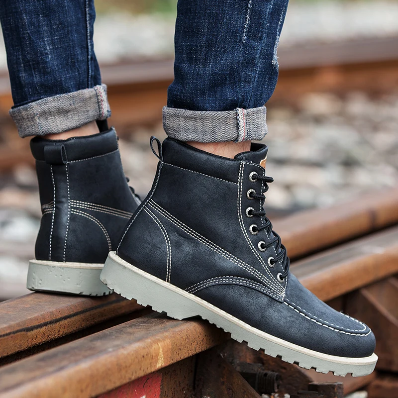 

Leisure Shoes Casual Fashion Shoes Leather For Men 2020 New Breathable Man Shoe Mens Men's Comfortable Boots