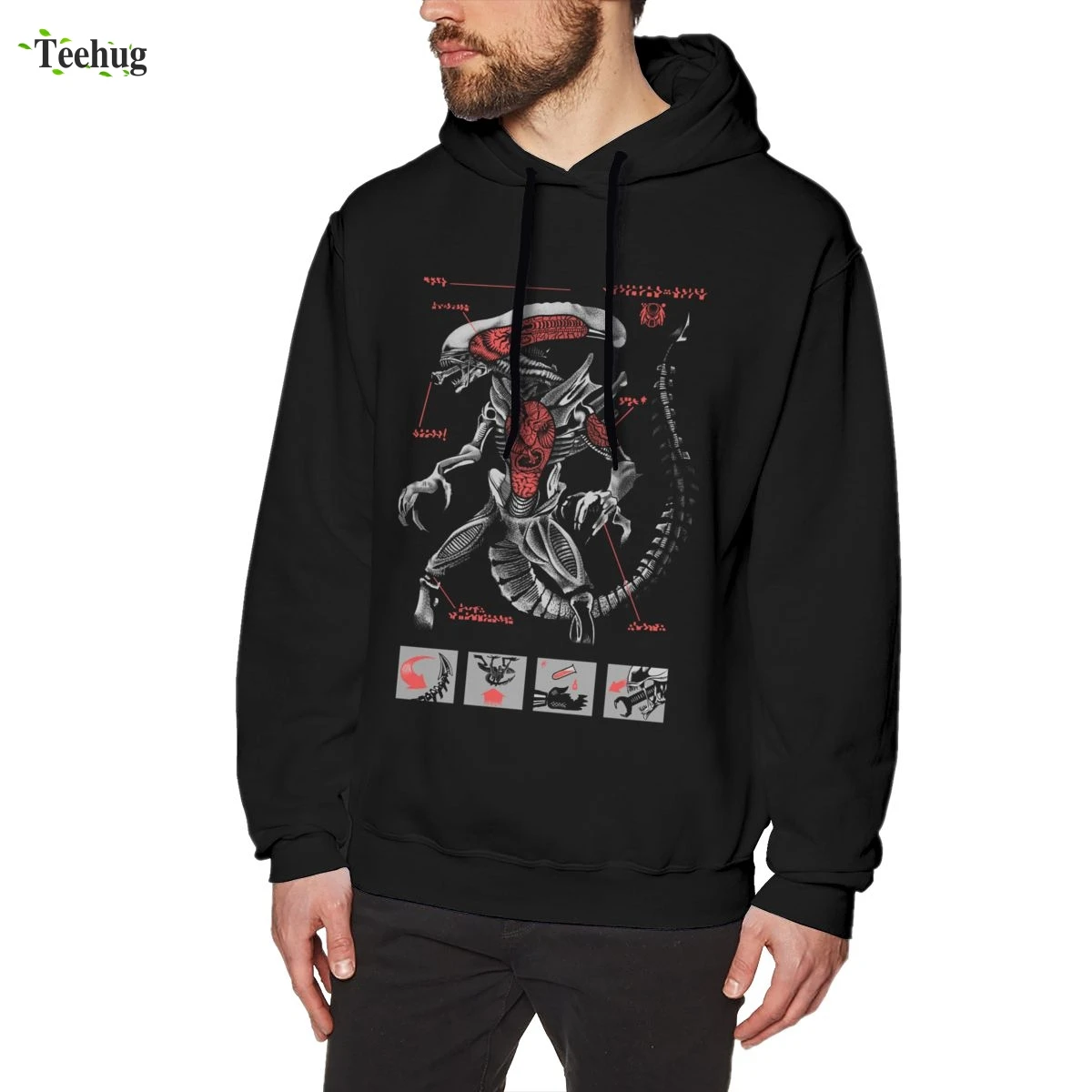 

Alien Anatomy Long Sleeve For Men Vintage long sleeve Organic Cotton