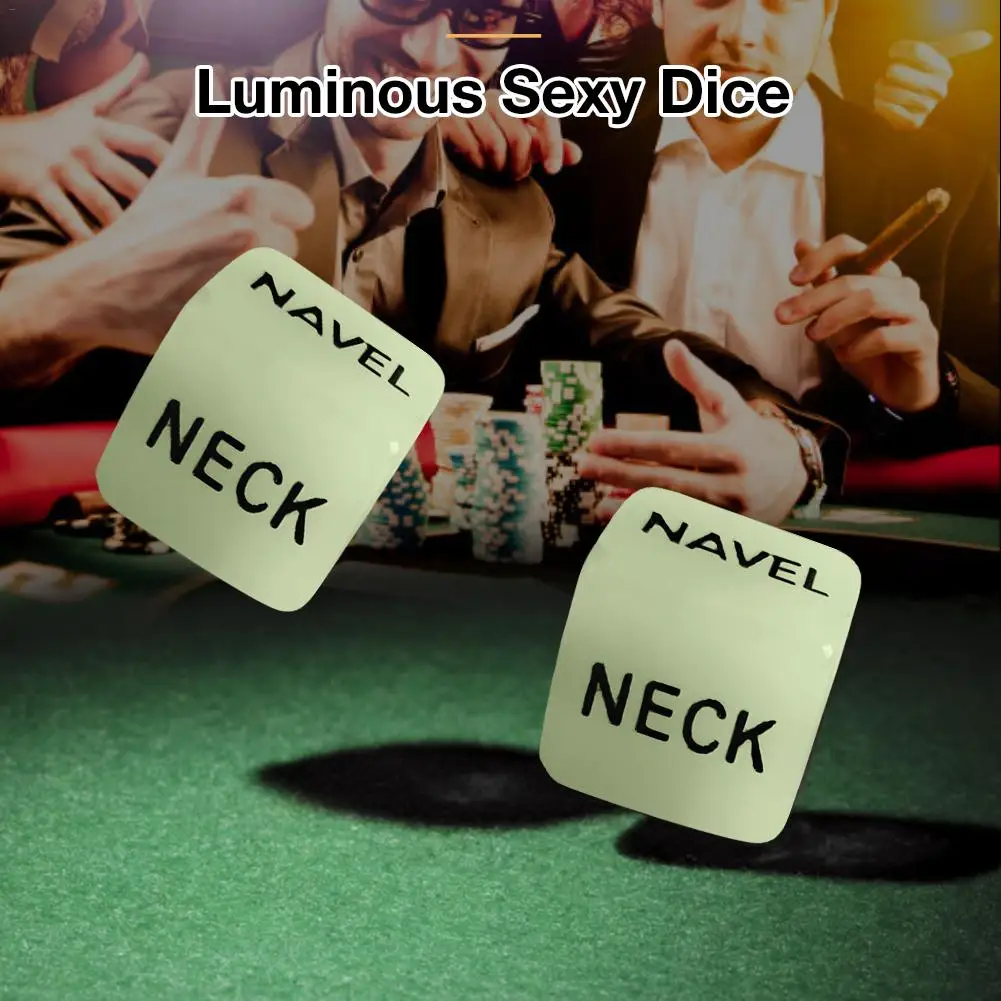 1 пара светящиеся гравировочные игральные кости для пары инновационные забавные