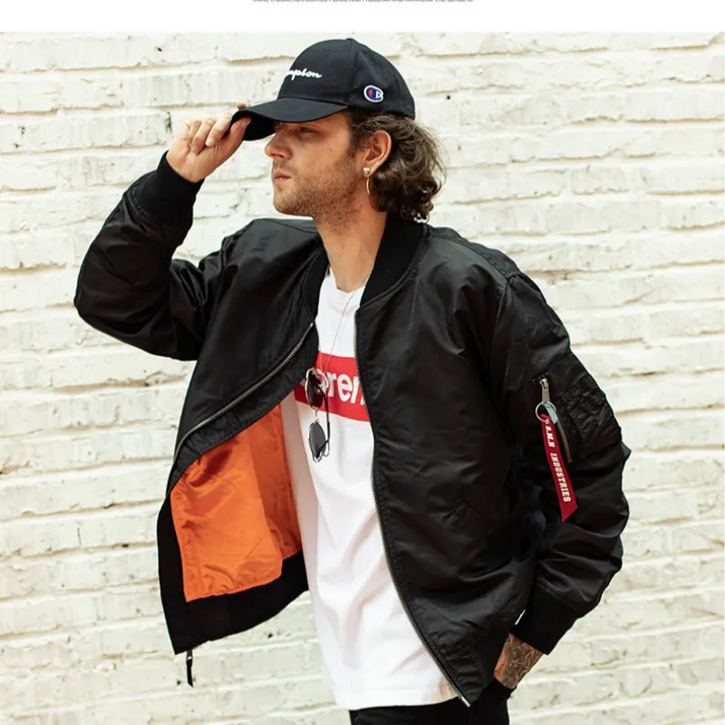 Летная куртка SMN Мужская тонкая однотонная пилота ВВС повседневная верхняя